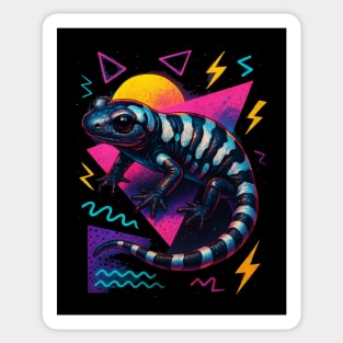 Retro Neon Marbled Salamander Sticker